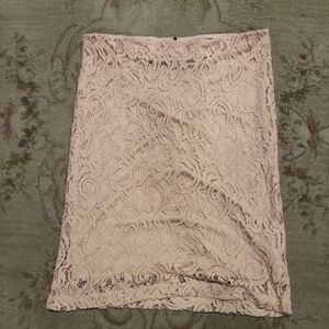 Adrianna Papell Blush Pink Lace Pencil Skirt Size XL